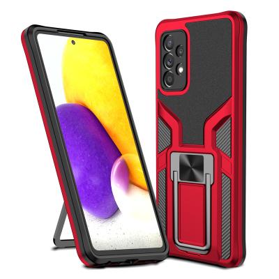 China Hot Selling Anti-falling Military Cases Shockproof Ring Stand Magnetic Phone Cover Fashion Phone Case For Samsung A72 A52 A32 5g for sale