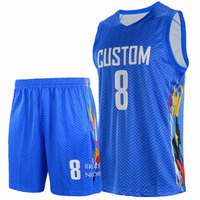 China Wholesale Antibacterial Custom Basketball Tank Top Throwback Blank Sublimation Plain Basketball Wear Suit For Men Cloth Uniform Set for sale