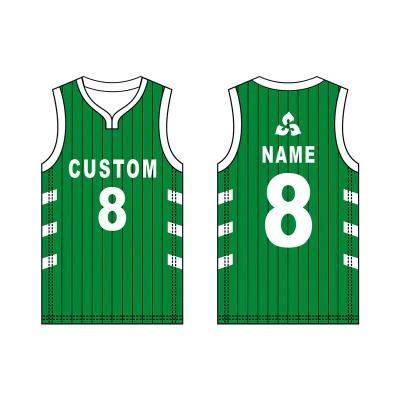 China Wholesale Custom Antibacterial Professional Striped Solid Basketball Jersey Design Uniform Set for sale