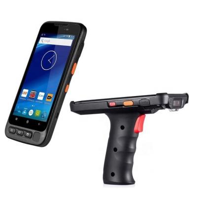 China 2D Handheld Computer Android Barcode Scanner Wireless PDA NFC Wifi with Pistol Grip for Inventory Management for sale