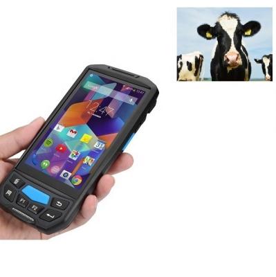 China Android 9 Smartphone OS PDA Handheld Terminal Long Ringed RFID Reader Arduino Animal Tag Reader 134.2 KHz SI for sale