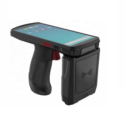 China Author Handheld Terminal with Barcode Scanner, NFC Handheld Computer Android 9 OS UHF RFID Reader Reader for sale