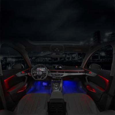 China Synchronized with original color and shine illuminated car styling LED ambient light for Audi A4 2017-2021 30 colors for sale