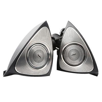 China PVC+Silicone 64 colors rotary 3d tweeter treble speakers with ambient lights for Mercedes Benz W205 c class 809 2019-2020 for sale