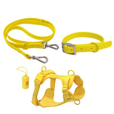 China Durable Luxury Dog Stocked Silicone PVC Pet Collar Leash Cat Collars and Leashes for sale