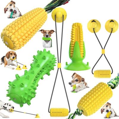 China Hot Sale Corn Shape Dog Viable Chew Toy Interactive Puppy Chew Toy Bite-Resistant Teeth Clean Dog Toys for sale