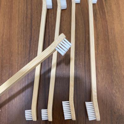 China Soft Stocked Dog Toothbrush Finger Toothbrush Eco-Friendly Pet Bamboo Bristle Double Side Dog Cat for sale