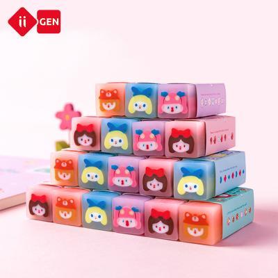 China Eraser Fancy School Kids Promotional Gift Set To Erase Novelty Pencil Drawing Easily Plastic Rubber Eraser For Kids Erasers for sale