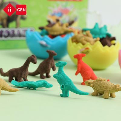 China Best Eraser Promotional Selling 8 Pcs/Set Creative Mini Cute Kawaii TPR Eraser Dinosaur Eraser For Kids Gift Korean Stationery for sale