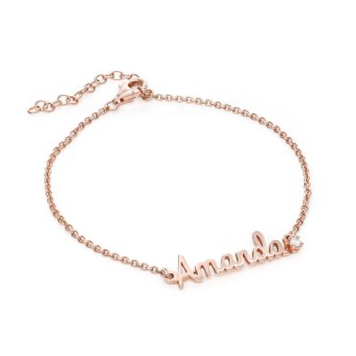 China Wholesale TRENDY Fashion Letter Bracelet Personalized Custom Gold Plated Name Bracelet for sale