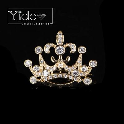 China 2020 TRENDY Hot Selling Elegant Fashion Crown Diamond Brooch Set Jewelry for sale