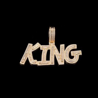 China Wholesale Hiphop Hip Hop Jewelry New Letter Pendants Iced Out KING Pendant for sale