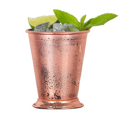 China Drinking Tools 400ML Barware Tools 400ML Cocktail Beer Mug Mug Mojito Mint Viable Hot Selling Copper Plated Mug for sale