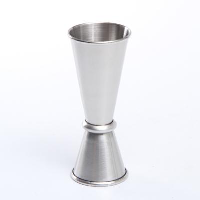 China Viable Japan Style Rolled Stainless Steel Bar Wine Measurer Bartender Ounce Cup Bar Double Head Steel Cocktail Jigger for sale