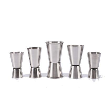 China Stainless Steel Side Peg Measure Cup 30/60ML Double Viable Cocktail Shaker Drink Measuring Bar Tool Jigger for sale