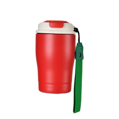 China Newest Design Coffee Tumbler Food Grade Material Travel Car Double Wall Mug PORTABLE With Rope Logo Custom Accept for sale