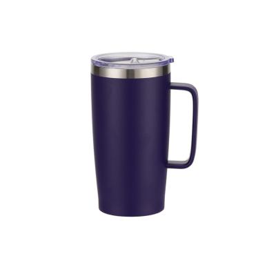 China Tianying New Design 20oz SteelTravel Viable Stainless Mug With Handle Lid Vacuum Insulated Office Mug Car Coffee Tumbler for sale