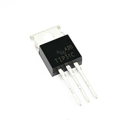 China New standards original TIP31C TO-220 Darlington transistor, power triode integrated circuit IC for sale