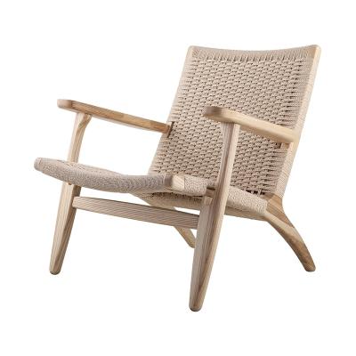 China Removable cane composes solid wood sofa chair, armchair which weaves backrest with rope for sale