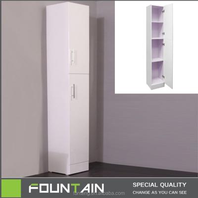 China Easy Clean UK Style White Floor Cabinet Post Packing Bathroom Cabinet MDF Online Bathroom Side Cabinet for sale