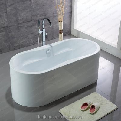 China Factory Indoor Hangzhou Bathroom Tub Soaking Tub Tubs With Drain SPA Contemporary Tub Glossy White Round Shape Freestanding Acrylic Bathtub for sale