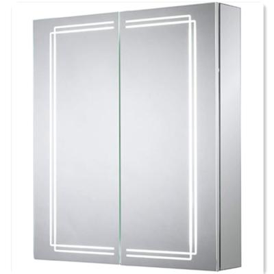 China Wholesale Minimalist LED Bathroom Mirror Cabinet Medicine Bathroom Vanity Plywood Mirror Cabinet for sale