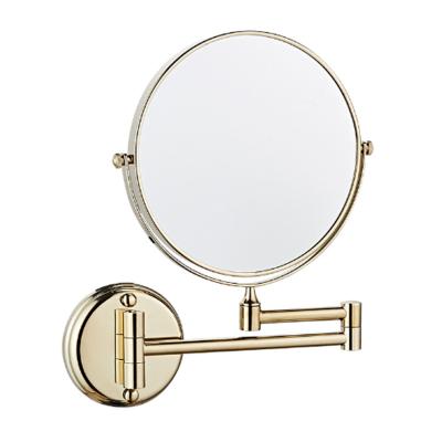 China Minimalist Round Bathroom Cosmetic Mirror Wall Mounted Magnifying Double Sides Wall Make Up Mirror for sale