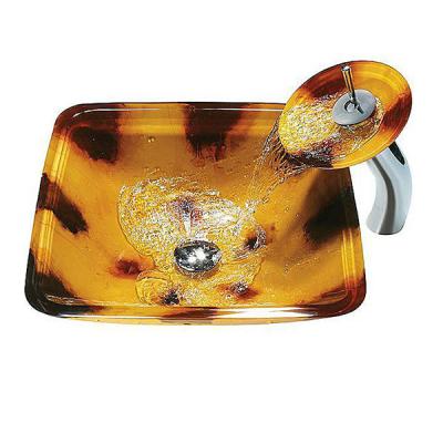 China 86033 Traditional Hot Sell Basin Wash Sink Glass Wall-hung Bathroom Sink Best Selling Strainer for sale