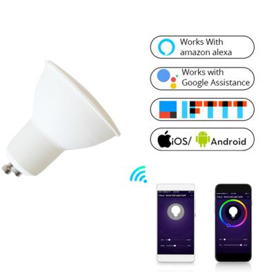 China Residential GU10 Housing Google Home Smart Alexa Tuya APP Control Ceiling Spot Led Light for sale