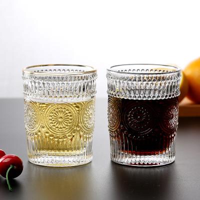 China Custom Larger Size Drinks Mug Round Crystal Whiskey Chapter Tumbler Vintage Glass Cup High Quality Tumbler for sale