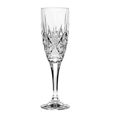 China New High Quality Classic/Postmodern Set of 6 Crystal Glass Flute Dublin Champagne Glasses For Wedding Anniversary for sale