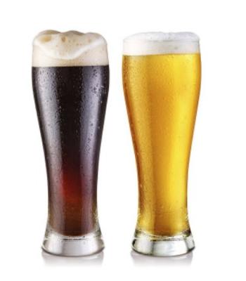 China Custom Wholesale 680ml Handmade Drinking Glass 23oz AIS Bubble Less Beer Glass Mug Set of 2 for sale