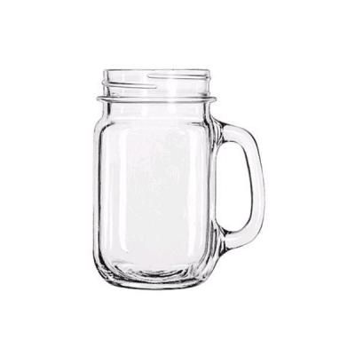 China Factory Price Viable Coffee Mugs Sublimation 16oz Glass Jar With Lid Beer Mugs Juice Glass Mason Jar With Handle for sale