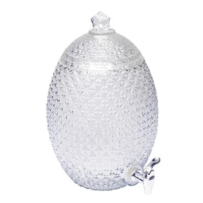 China Home/restaurant/hotel/wedding crystal dispenser/10L pineapple bar king for water,juice cold and ice drink for sale