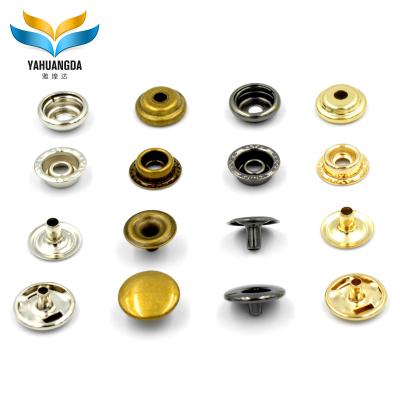 China Suitcase good quality metal sewing button in 10mm 12.5mm 15mm fashion gold metal button for clothing and bags for sale