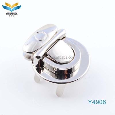 China Free Popular Custom Made Nickel Metal Briefcase Locks And Bag Hooks Clasps For Handbags for sale