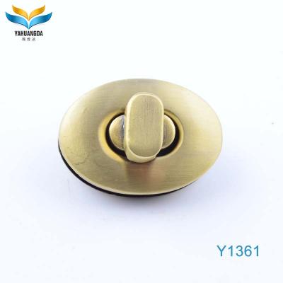 China Nickel free new product zinc alloy metal handbag twist lock, Guangzhou handbag metal hardware accessory for sale