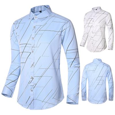 China 2021 Wholesale Men's Anti-pilling Summer Long Sleeve Autumn Casual Men's Shirt For Men's Clothings for sale