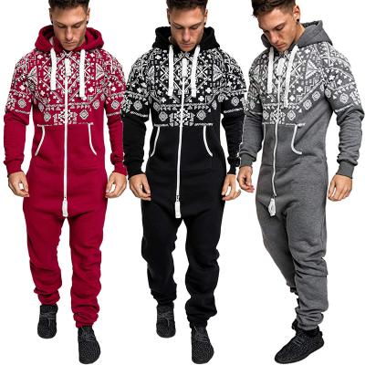 China New Breathable One-Piece Men Suits 2021 Print Hoodies Hooded Long Pants Sports Mens Suits Slim Fit Mens Suits for sale