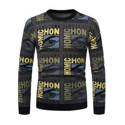 China new Anti-wrinkle letter printed 2021 autumn fashion men's sweater for sale for sale