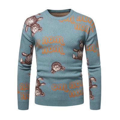 China designer Crew Neck Sweater autumn and winter men's Anti-wrinkle over the top printed men's sweater for sale for sale