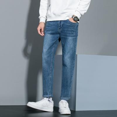 China Fade Proof Youth Pop Mid Weight Left Hand Color Denim Skinny Men's Breathable Jeans 2021 for sale