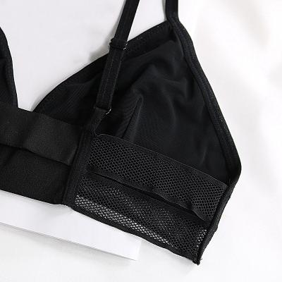 China 2021Customized Women's Breathable Mesh Fabric Fashion Underwear Backless Vest Sexy None Ultra-thin Female Padded Bralette Lingerie Bra for sale