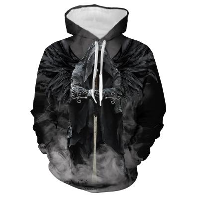 China Custom Anti-Wrinkle 3D Skull Mass Print For Kinds Of New Styles Mens Pullover Fashion Hoodie Loose Sweatshirt for sale