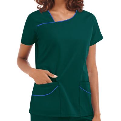 China Eco-Friendly OEM Custom Short Sleeved Operating Room Tops Uniforms Skin Management Nurse Surgeon Isolation Set Tops Uniforms for sale