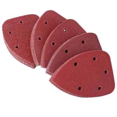 China Wide application Hand abrasive tool Customize finishing 90 x 140 aluminum oxide sandpaper disc for sale