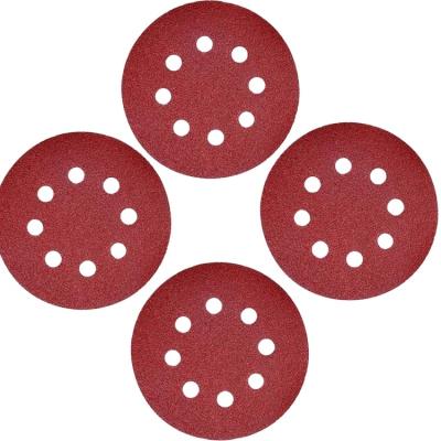 China Aluminum oxide abrasive grain high quality self adhesive sandpaper sanding disc 125mm gr40 for sale