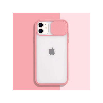 China FOR iPhone 13 Pro Max Creative Phone Shape Push Window To Protect Camera Case For iPhone 13 Pro Max Phone Case Pink for sale