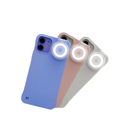 China Fashion Newest Selfie Ring LED Light Phone Case Cover Instant Fill Light Phone Case For iPhone X 11 12 13 14 for sale