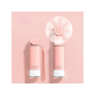 China Multifunctional USB Rechargeable Handheld Retractable Mini Selfie Hotel Fan Mini Fan With Night Light for sale